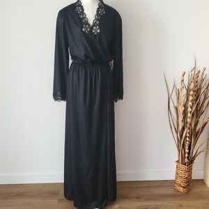 Vintage black floor length robe
